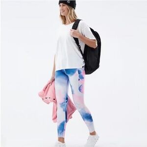 DOPE SNOW Lofty Tech Leggings with Pockets Mujer Cloud Blue Pink size Large